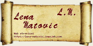 Lena Matović vizit kartica